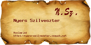 Nyers Szilveszter névjegykártya