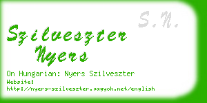 szilveszter nyers business card